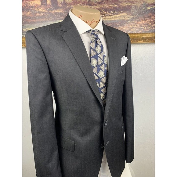 42L Joseph‎ Abboud Tollegro 1900 Sharkskin Blazer - Picture 6 of 12